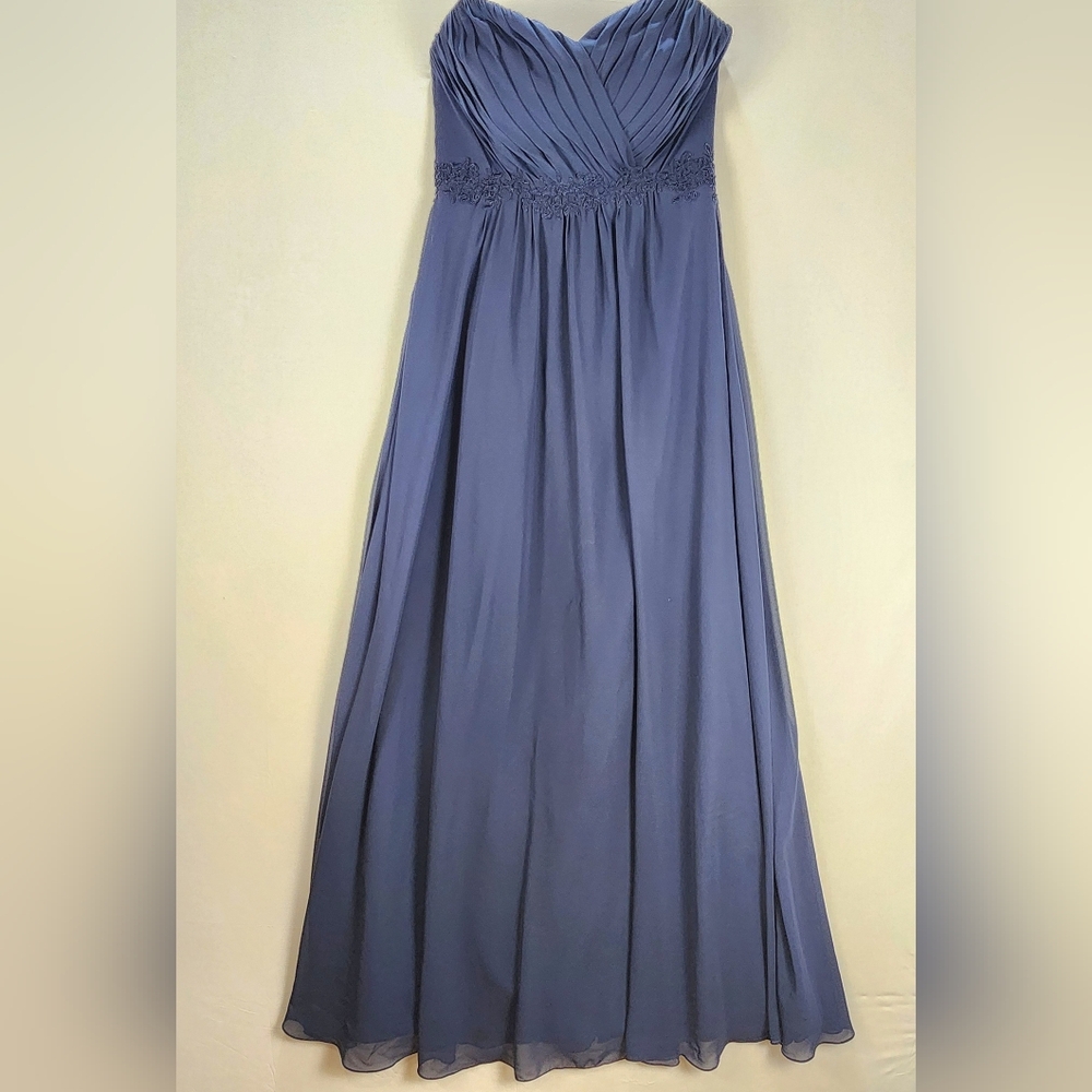 B2 Jasmine Women's Elegant Navy Blue  Strapless Prom Party Dress Size 12